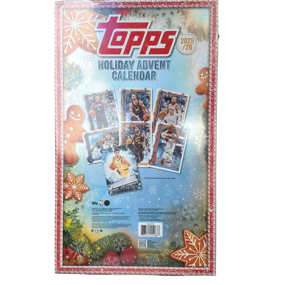 Topps NBA Holiday Advent Calendar 2025/26 Basketball Sealed Box Plaid Parallels